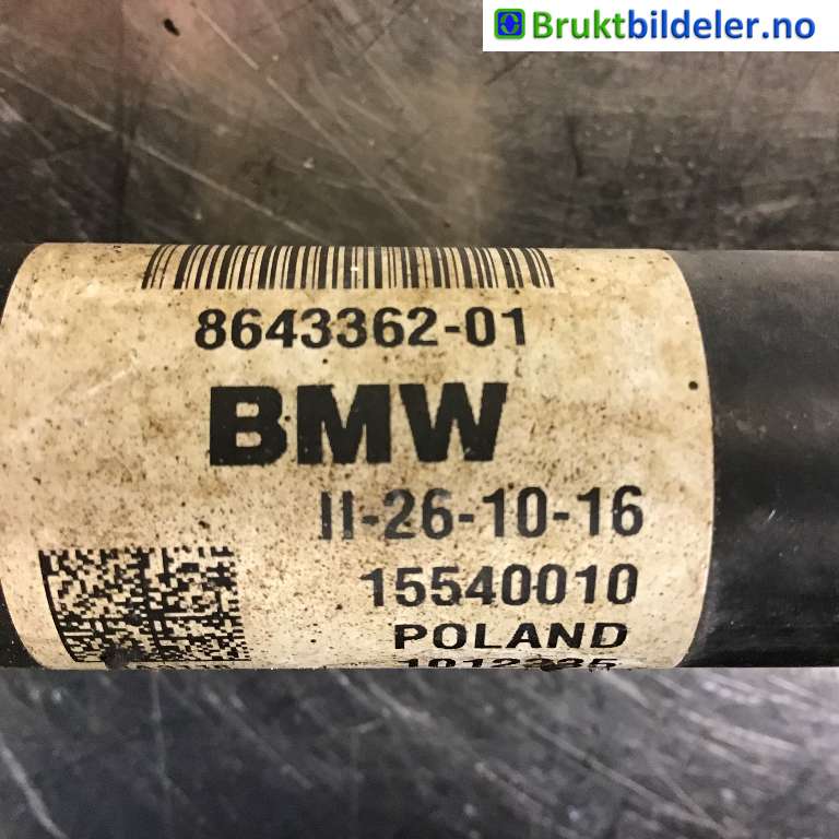 Drivaksel høyre foran til Mini One/Cooper 2014-->> (F54-57) (F54-57) (MINI|31 60 5 A2D FB8|1012335|8643362-01)
