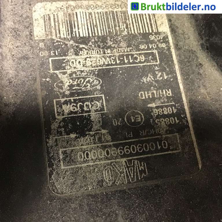 Frontlykt høyre halogen til Ford Transit 2006-2013  (FORD|6C11-13W029-DD|)