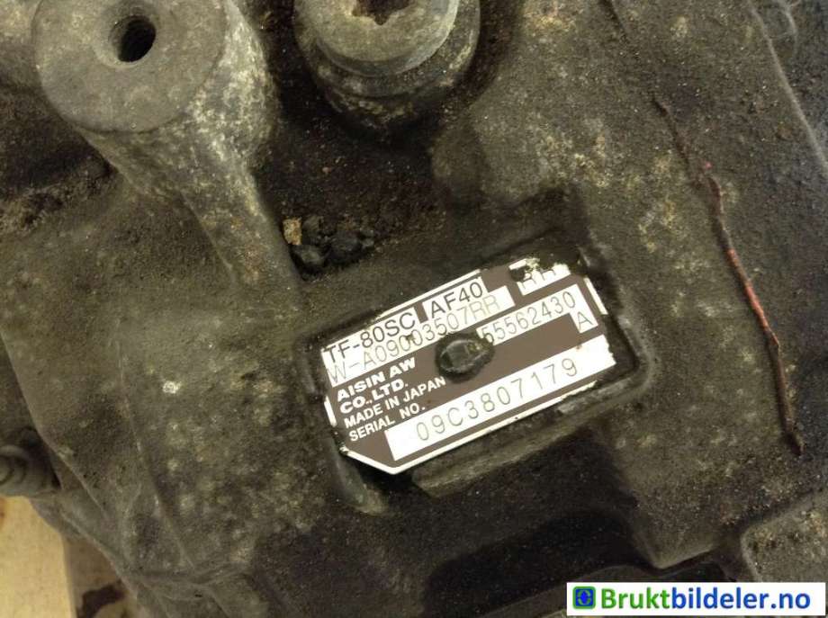 Girkasse automat til Opel Insignia A 2009-2014  (OPEL|55562430|TF-80SC/AF40-6/M36|09C3807179)