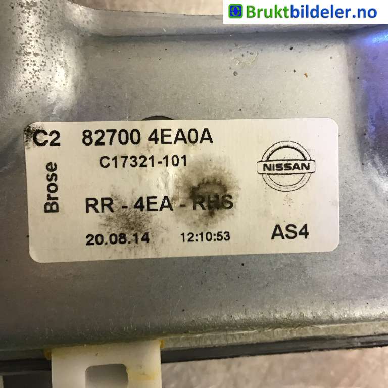 Ruteheis høyre bak til Nissan Qashqai 2014-2021 (Type II)  (NISSAN|827004EAOA|C17321-101|)