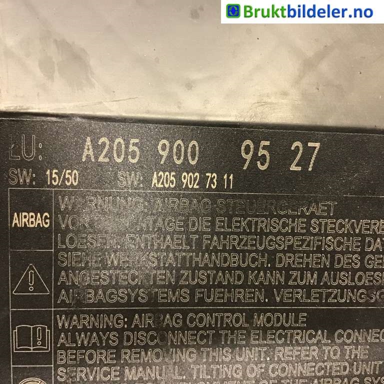 Airbag elektronikk til Mercedes C-Klasse 2014-2018 (Fase 1) (W205) (W205) (MERCEDES|A 205 900 95 27|A2C38199001|)