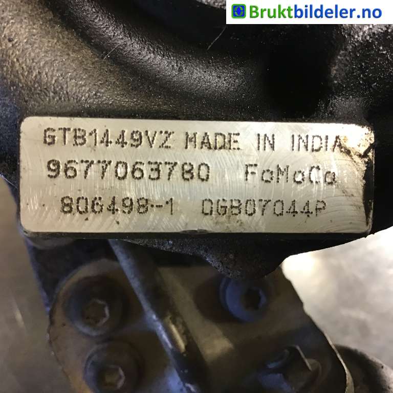Turbo til Ford C-Max 2010-2015 (Type II, Fase 1)  (FORD|9M5Q-6K682-BB|GTB1449VZ|9677063780)