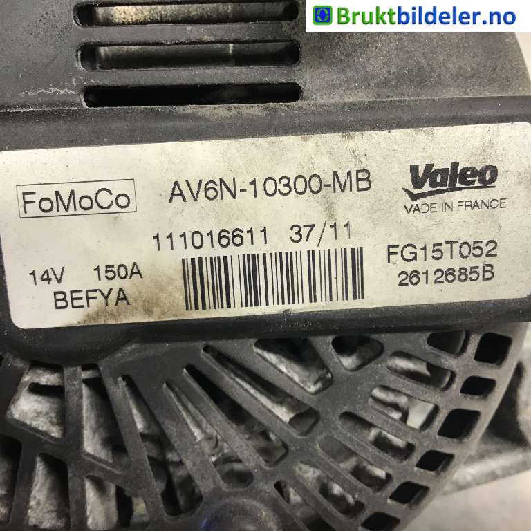 Dynamo til Ford C-Max 2010-2015 (Type II, Fase 1)  (FORD|AV6N-10300-MB|2612685B|FG15T052)