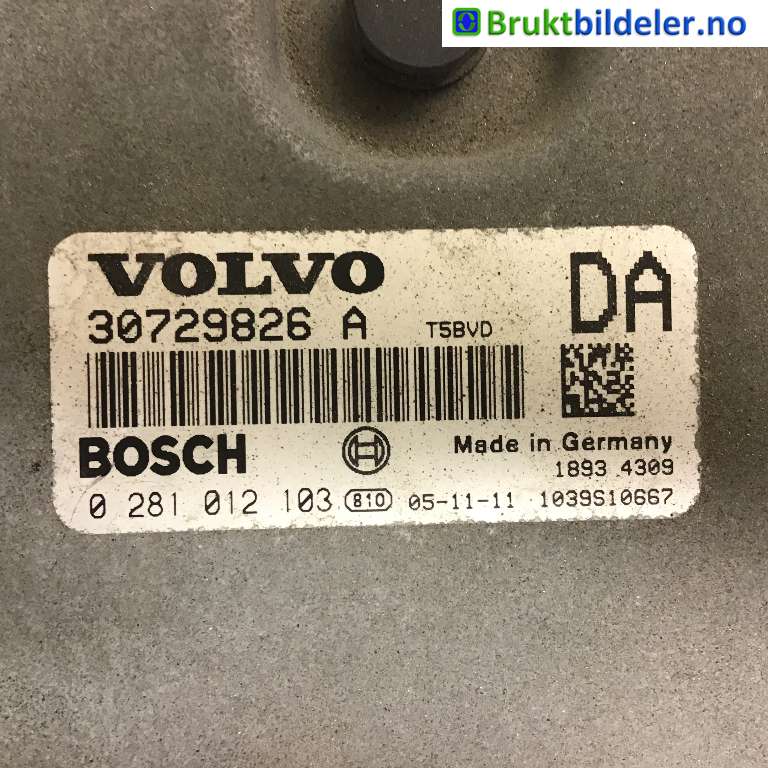 Styreenhet motor til Volvo XC90 2002-2006 (Type I, Fase 1)  (VOLVO|30729826 A|0 281 012 103|)