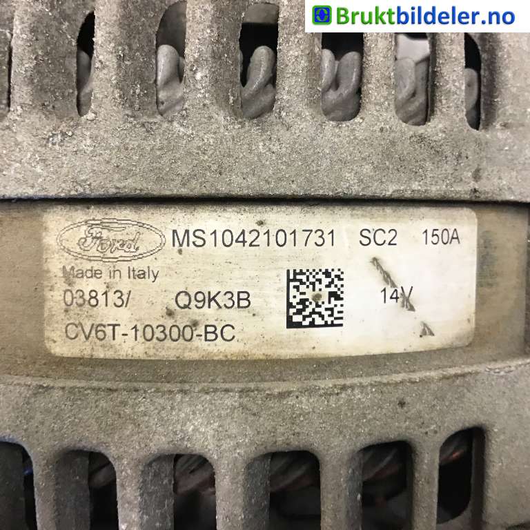Dynamo til Ford Fiesta 2013-2017 (Type VI, Fase 2)  (FORD|CV6T-10300-BC|MS1042101731|Q9K3B)