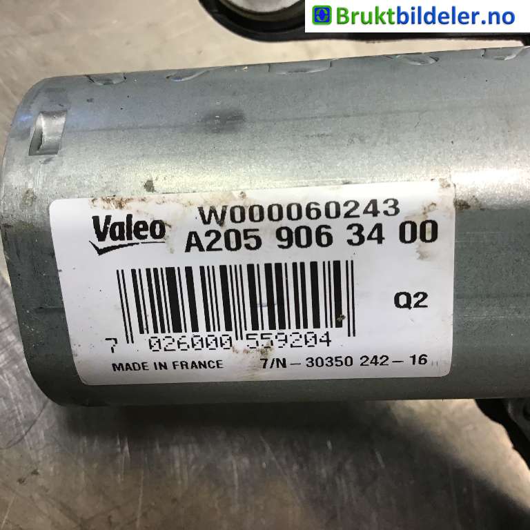 Viskermotor bakrute til Mercedes C-Klasse 2014-2018 (Fase 1) (W205) (W205) (MERCEDES|A 205 906 34 00|W000060243|)