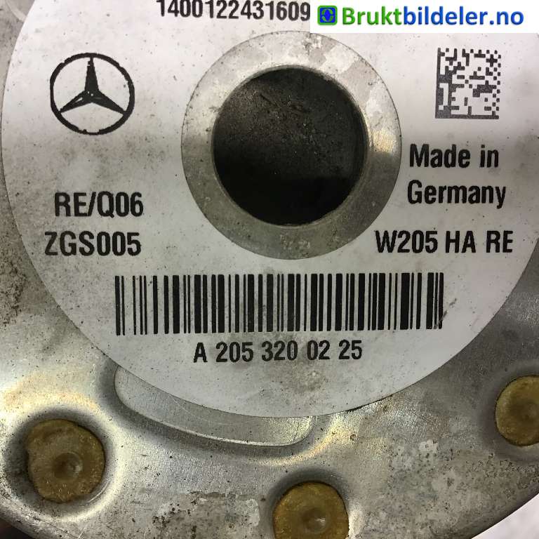 Fjær bak spiralfjær til Mercedes C-Klasse 2014-2018 (Fase 1) (W205) (W205) (MERCEDES|A 205 320 02 25|)
