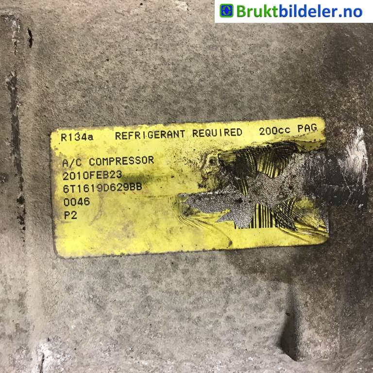 Aircondition kompressor til Ford Transit Connect 2009-2013 (Type I, Fase 2)  (FORD|6T161-9D629-BB|)