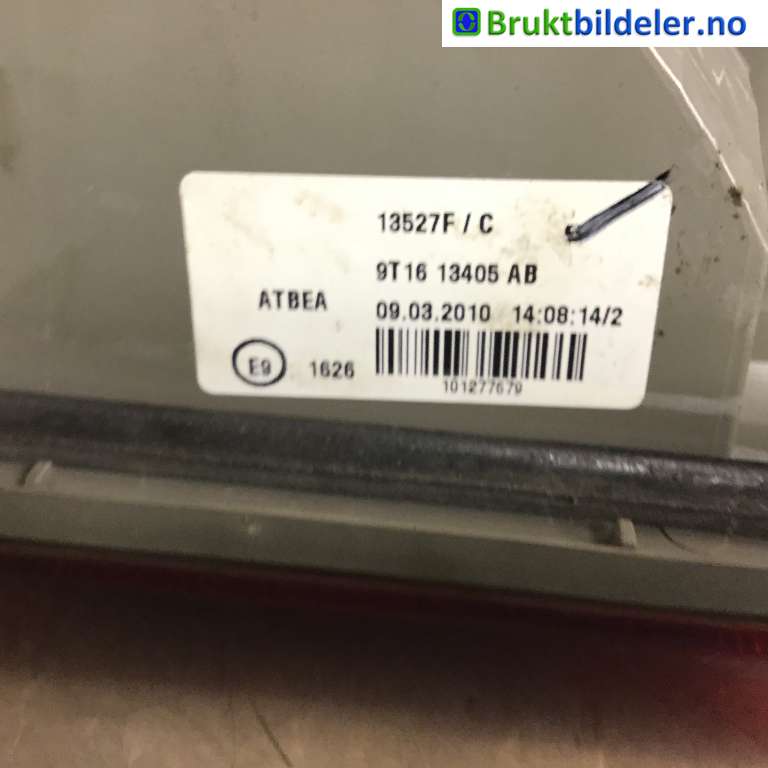 Baklykt venstre til Ford Transit Connect 2009-2013 (Type I, Fase 2)  (FORD|9T16 13405 AD|)