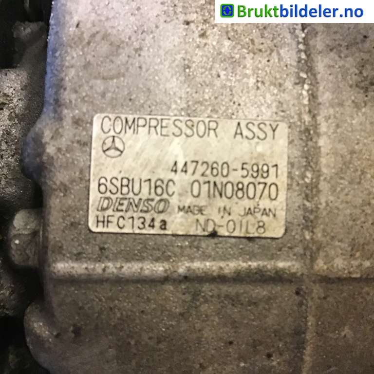 Aircondition kompressor til Mercedes C-Klasse 2011-2014 (Fase 2) (W204) (W204) (MERCEDES|A 003 230 87 11|447260-5991|)