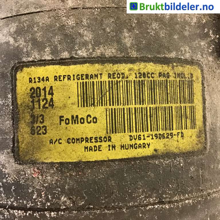 Aircondition kompressor til Ford Focus 2014-2018 (Type III, Fase 2)  (FORD|DV61-19D629-FD|)
