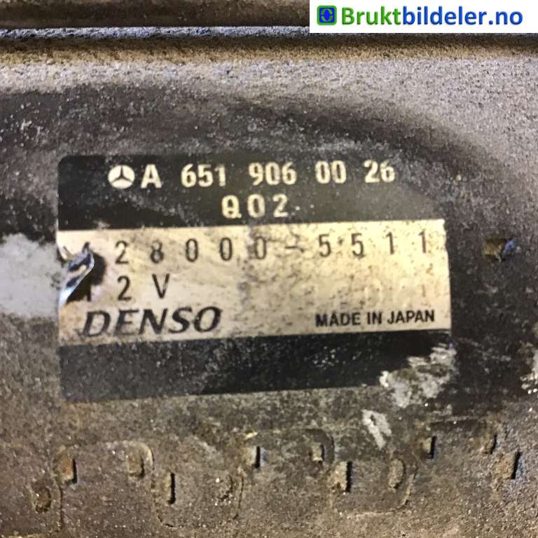 Starter diesel til Mercedes Sprinter 2013-2018 (Fase 2) (906) (906) (MERCEDES|A 651 906 00 26|428000-5511|)