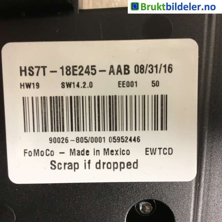 Varmeapparat betjening til Ford Mondeo 2014-2019 (Type V, Fase 1) (FORD|HS7T-18E245-AAB|)