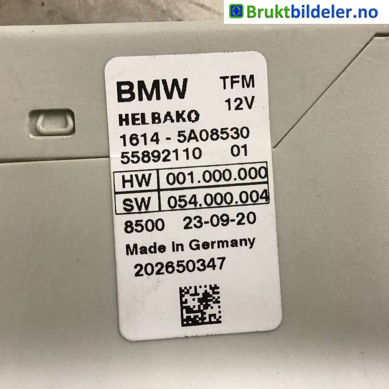 Styreenhet drivstoffpumpe til BMW 5-Serie 2017-->> (G30/G31) (G30/G31) (BMW|16 14 5 A08 530|55892110|)