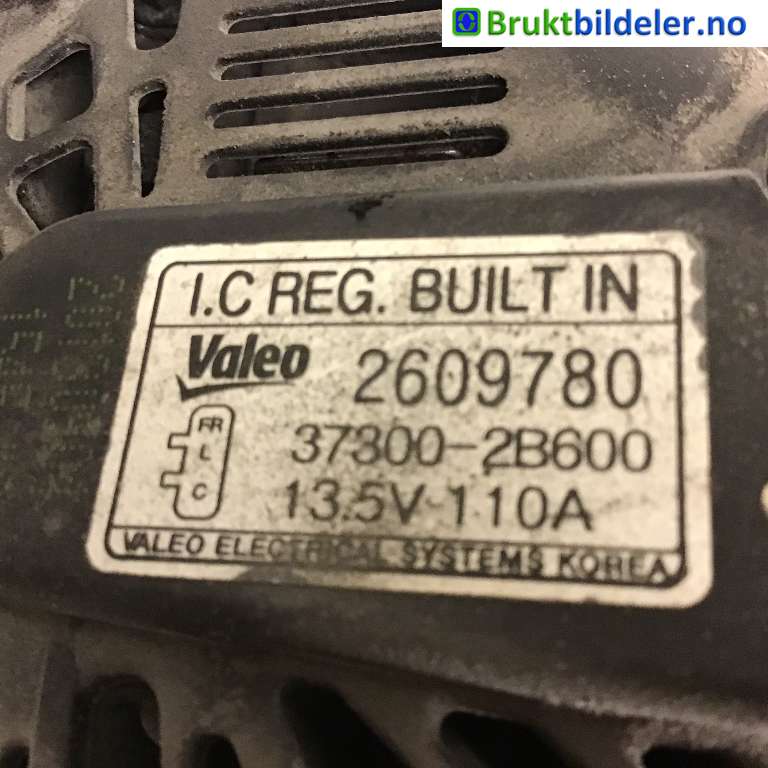 Dynamo til Kia Sportage 2010-2016 (Type III)  (KIA|37300-2B600|2609780|)