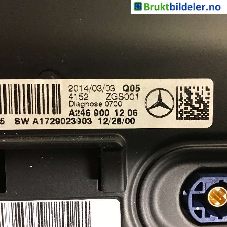 Instrument kjørecomputer til Mercedes B-Klasse 2011-2018 (W246) (W246) (MERCEDES|A 246 900 12 06|A2C87519900|)