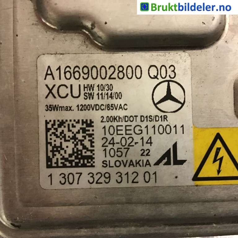 Styreenhet xenon/ballast til Mercedes B-Klasse 2011-2018 (W246) (W246) (MERCEDES|A 166 900 28 00|1 307 329 312 01|)