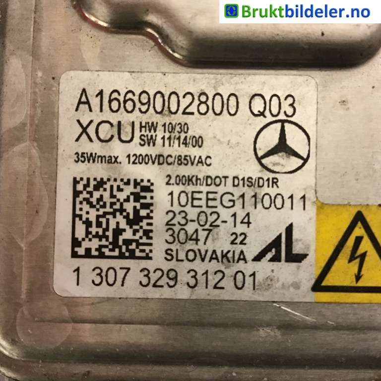 Styreenhet xenon/ballast til Mercedes B-Klasse 2011-2018 (W246) (W246) (MERCEDES|A 166 900 28 00|1 307 329 312 01|)
