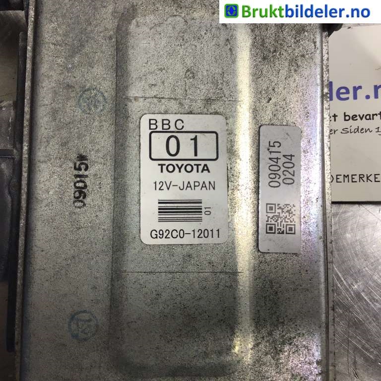 Styreenhet diverse til Toyota Auris 2007-2010 (Type I, Fase 1)  (TOYOTA|G92C012011|)