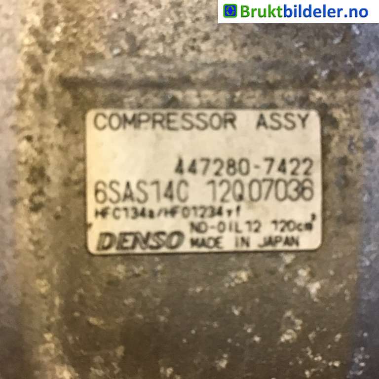 Aircondition kompressor til Mercedes B-Klasse 2011-2018 (W246) (W246) (MERCEDES|A 003 830 44 60|447280-7422|)