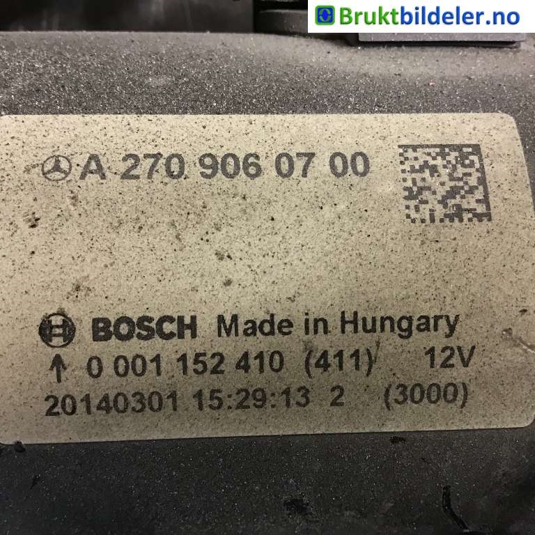 Starter til Mercedes B-Klasse 2011-2018 (W246) (W246) (MERCEDES|A 270 906 07 00|0 001 152 410|)