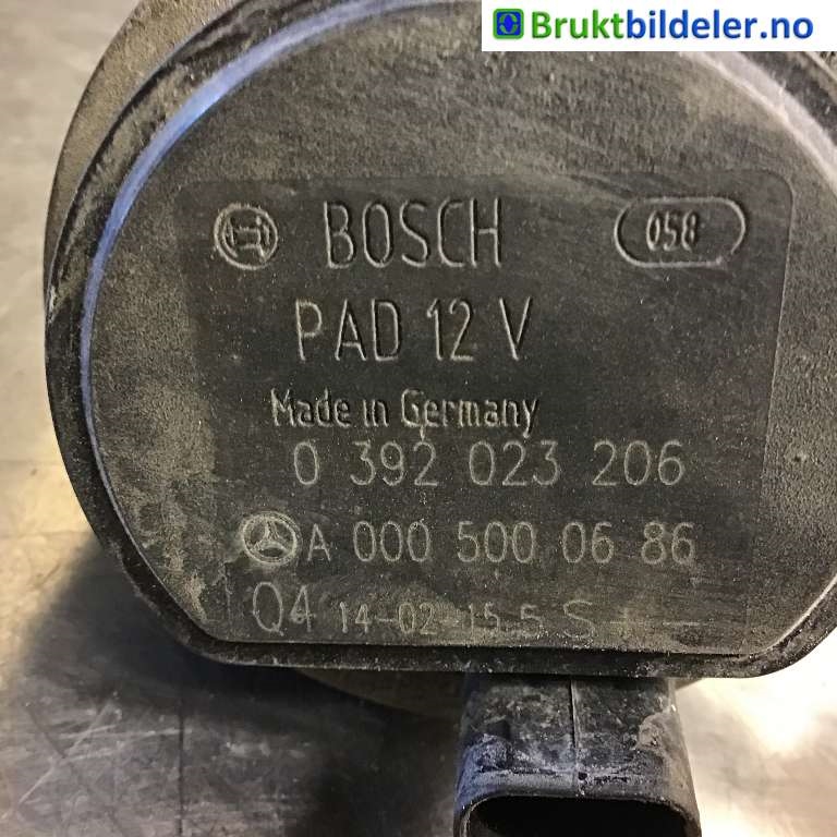 Sirkulasjonspumpe til Mercedes B-Klasse 2011-2018 (W246) (W246) (MERCEDES|A 000 500 06 86|0 392 023 206|)