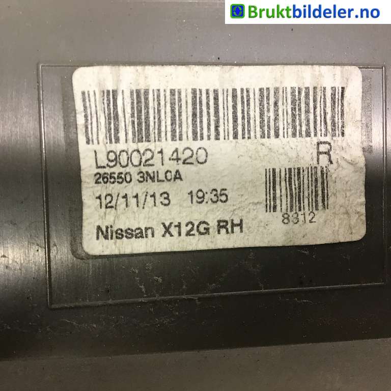 Baklykt høyre til Nissan Leaf 2011-2017 (Type I)  (NISSAN|265503NL0A|)