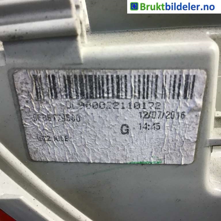 Baklykt venstre til Peugeot 508 2011-2014 (Type I, Fase 1)  (PEUGEOT|6350 LY|9686779580)