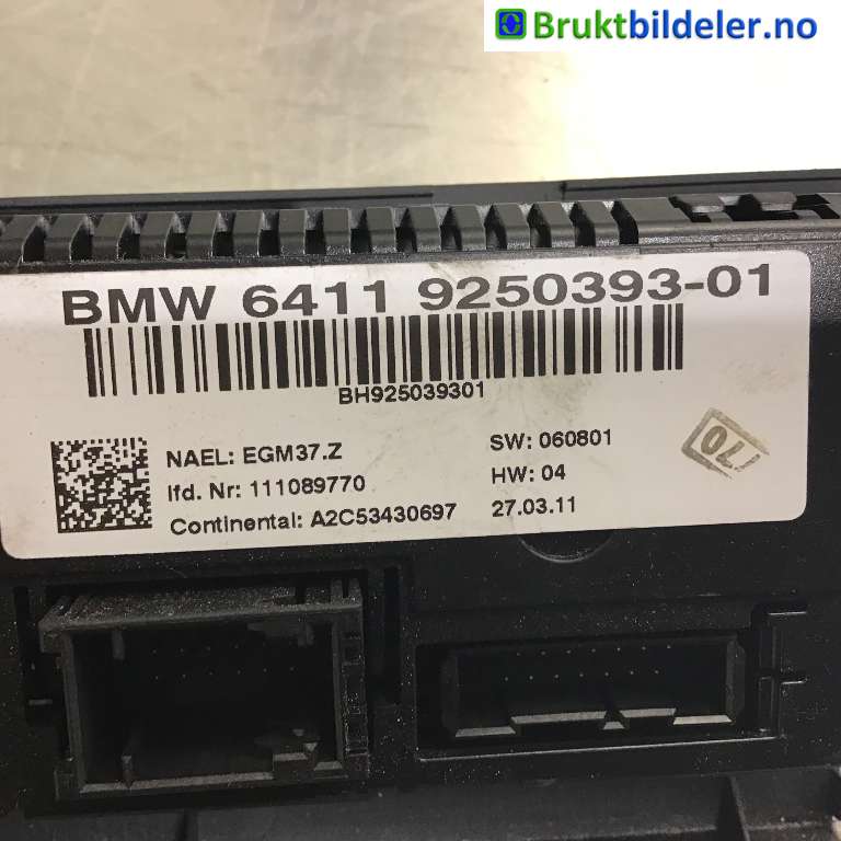 Varmeapparat betjening til BMW X1 2009-2015 (E84) (E84) (BMW|6411 9250393-01|A2C53430697|)