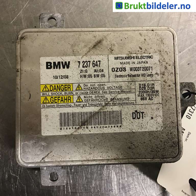 Styreenhet xenon/ballast til BMW X1 2009-2015 (E84) (E84) (BMW|7 237 647|W003T20071|)