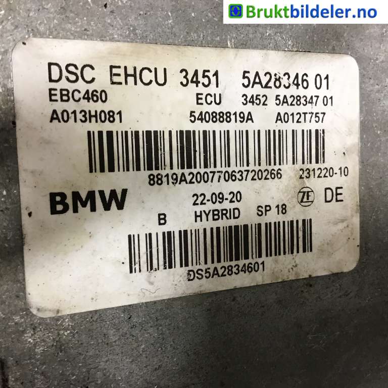 ABS sentral til BMW 5-Serie 2017-->> (G30/G31) (G30/G31) (BMW|34 51 5 A4B D23|54088819A|3451 5A28346 01)