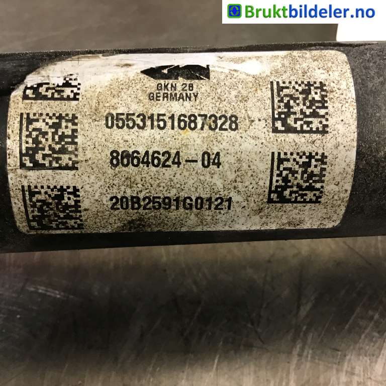 Drivaksel høyre bak, elbil til BMW 5-Serie 2017-->> (G30/G31) (G30/G31) (BMW|33 20 8 664 624|20B2591G0121|0553151687328)
