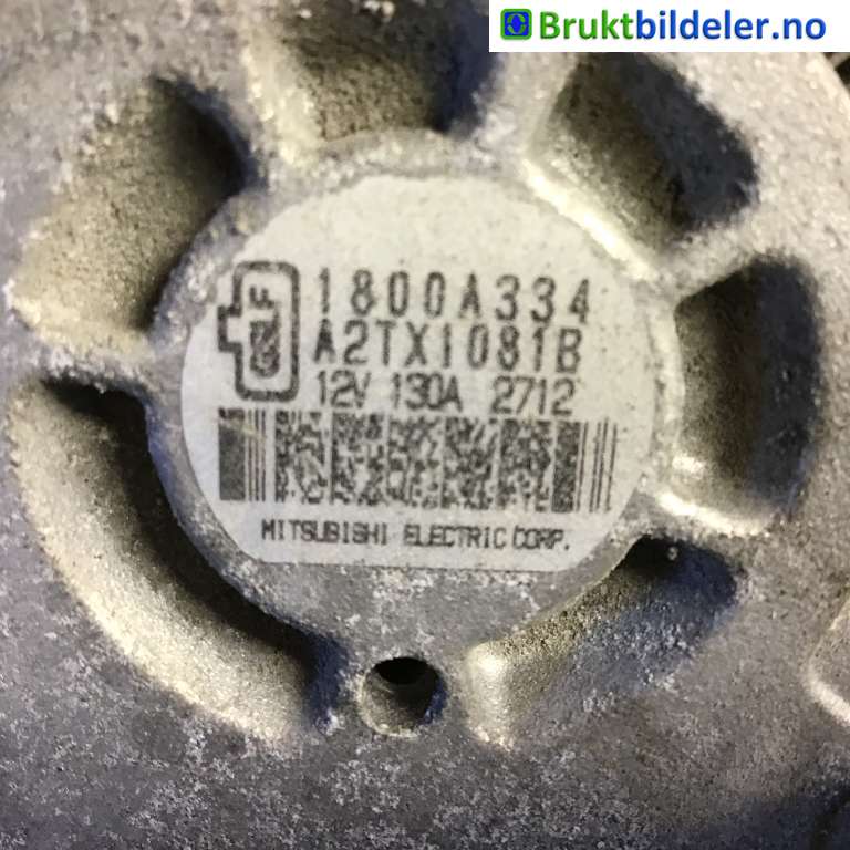 Dynamo til Mitsubishi Outlander 2012-2015 (Type III, Fase 1)  (MITSUBISHI|1800A334|A2TX1081B|)