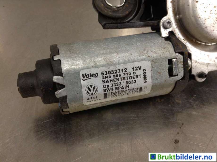 Viskermotor bakrute til VW Caddy 2010-2015 (Type III, Fase 2)  (VOLKSWAGEN|2K0 955 712 C|53032712|)