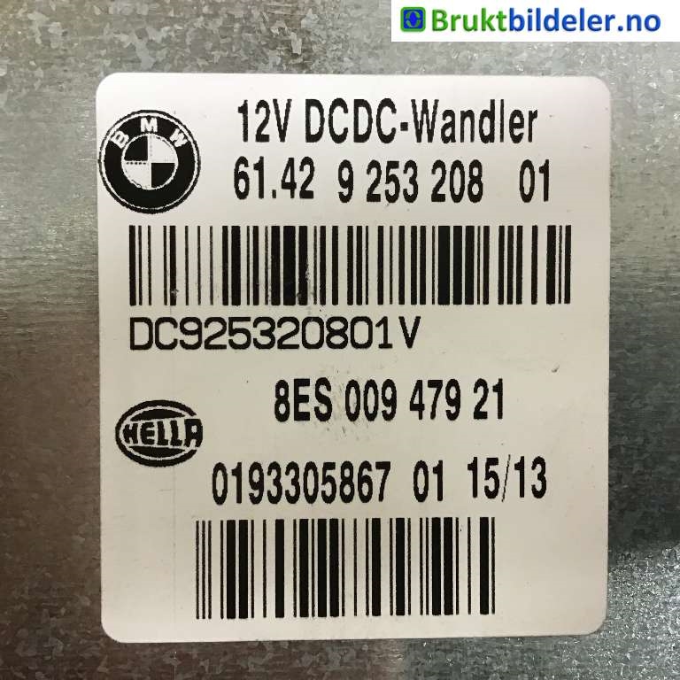 Diverse deler til BMW X1 2009-2015 (E84) (E84) (BMW|61 42 9 253 208|8ES 009 479 21|)