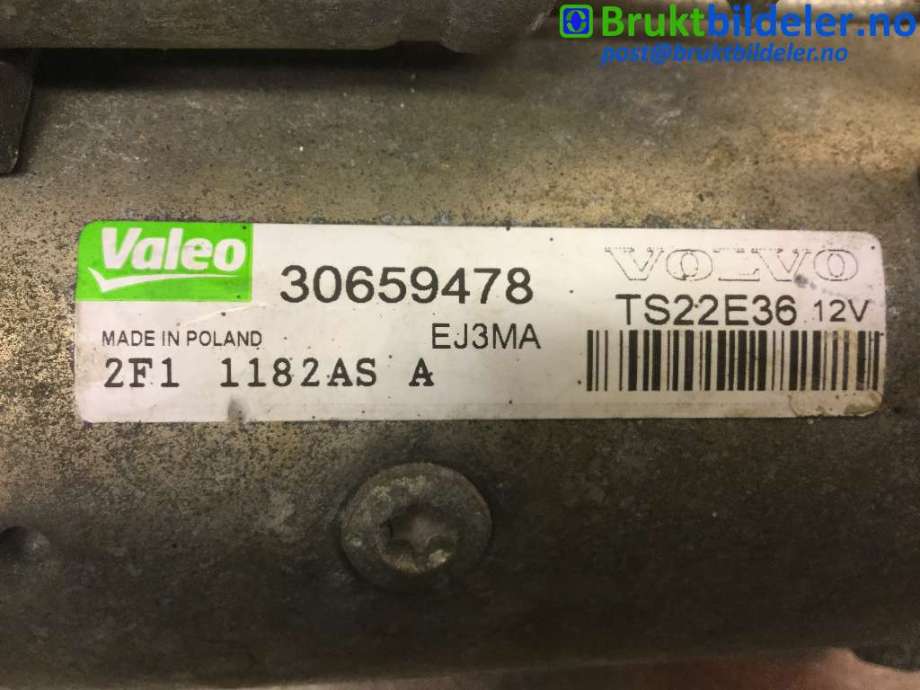 Starter diesel til Volvo V70 2007-2013 (Type III, Fase 1)  (VOLVO|30659478|TS22E36|)