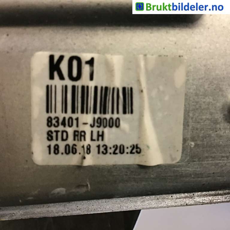 Ruteheis venstre bak til Hyundai Kona 2017-2021 (Type I, Fase 1) (HYUNDAI|83403J9000|82460-J9000/MOTOR|83401-J9000)