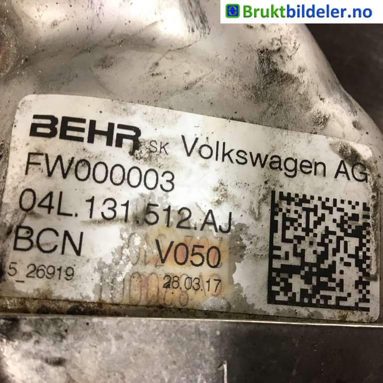 EGR-kjøler til VW Caddy 2015-2020 (Type III, Fase 3) (VOLKSWAGEN|04L 131 512 AJ|FW000003|)