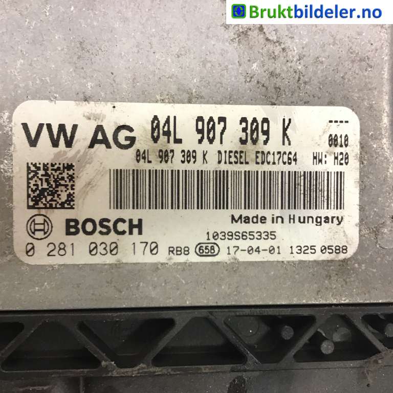 Styreenhet motor til VW Caddy 2015-2020 (Type III, Fase 3)  (VOLKSWAGEN|04L 907 309 K|0 281 030 170|)