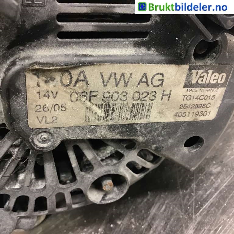 Dynamo til Audi A4 2004-2008 (Type III) (B7) (B7) (AUDI|06F 903 023 H|2542898C|TG14C015)