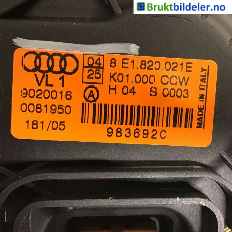 Varmeapparat motor til Audi A4 2004-2008 (Type III) (B7) (B7) (AUDI|8E1 820 021 E|9020016|)