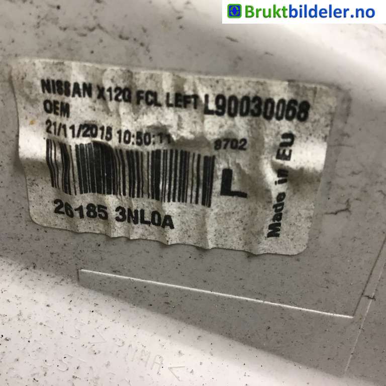 Frontlykt venstre halogen til Nissan Leaf 2011-2017 (Type I)  (NISSAN|261853NL0A|)