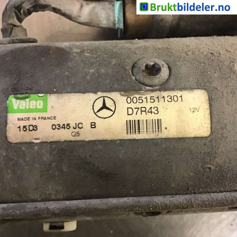 Starter diesel til Mercedes Vito/Viano 1996-2003 (W638) (W638) (MERCEDES|0051511301|D7R43|)