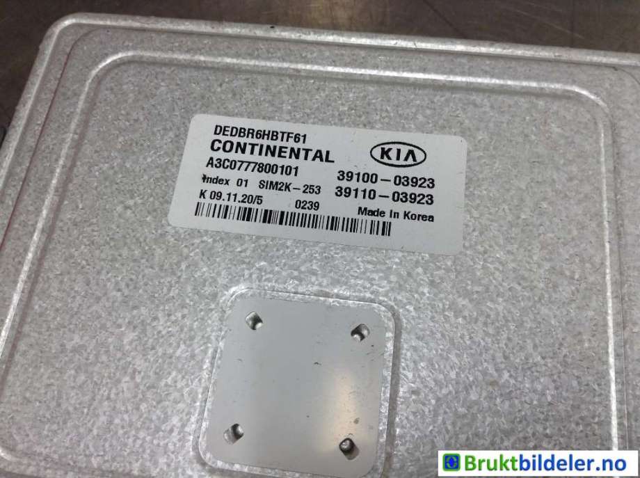 Styreenhet motor til Kia Niro 2021-->>  (KIA|391B1 03450|A3C0779650201|39100 03923)
