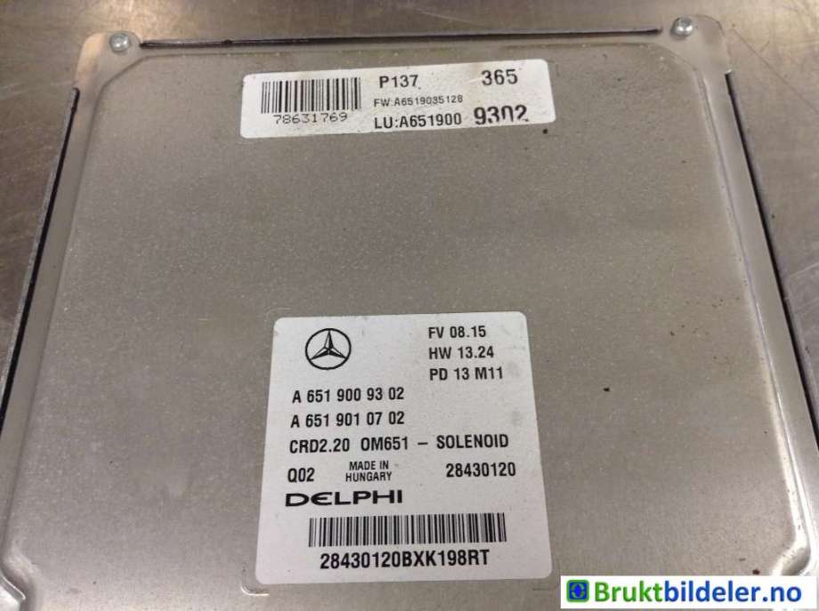 Styreenhet motor til Mercedes Vito/Viano 2010-2014 (Fase 2) (W639) (W639) (MERCEDES|A 651 900 93 02|28430120|)