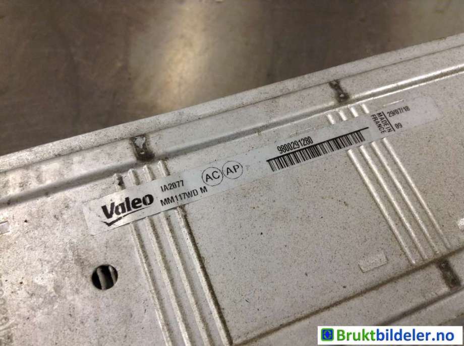 Intercooler til Peugeot Partner 2015-2019 (Type II, Fase 2)  (PEUGEOT|9800291280|MM117WD M|)