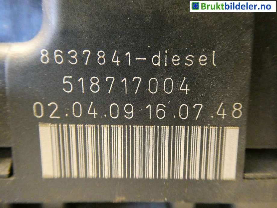 Sikringsboks til Volvo S60 2000-2004 (Type I, Fase 1)  (VOLVO|8637841|518717004)