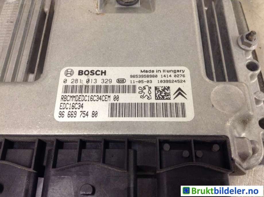 Styreenhet motor til Citroën Berlingo 2008-2015 (Type II, Fase 1)  (CITROEN|96 669 754 80|0 281 013 329|)