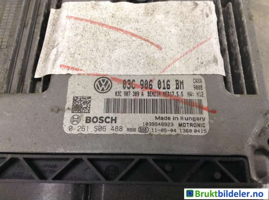Styreenhet motor til VW Golf VI 2008-2012  (VOLKSWAGEN|03C 906 016 BM|0 281 S06 488|)