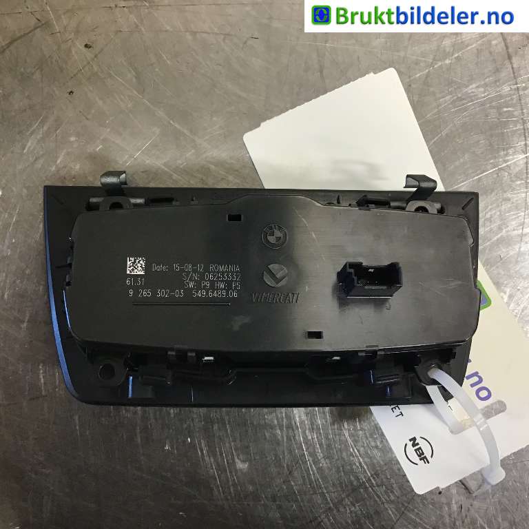 Bryter lys til BMW 3-Serie 2012-2018 (F30/F31/F34) (F30/F31/F34) (BMW|61 31 9 265 302-03|06253332|)